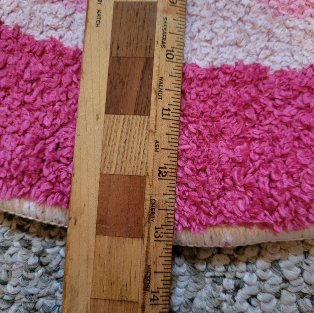 Pink Half-Circle Bath Mat